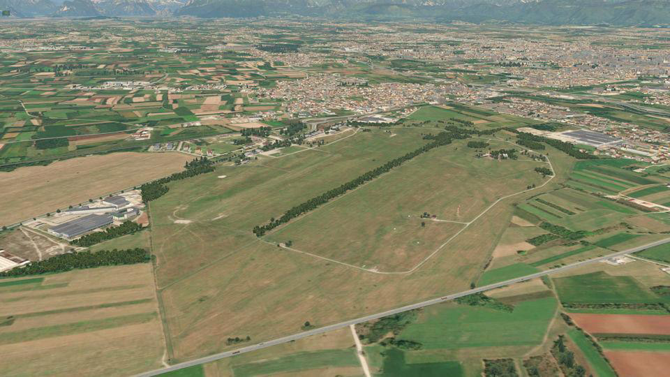 Veduta aerea dell’Aeroporto di Udine Campoformido